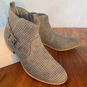 Perforated Buckle Bootie